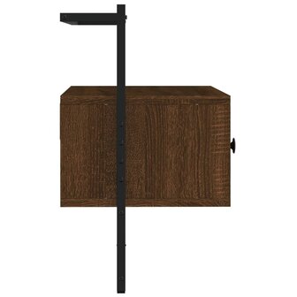 Tv-meubel wandgemonteerd 60,5x30x51 cm hout bruin eikenkleur 4