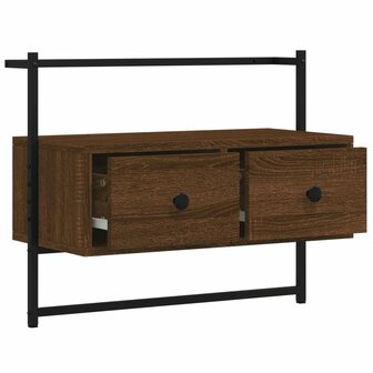 Tv-meubel wandgemonteerd 60,5x30x51 cm hout bruin eikenkleur 5