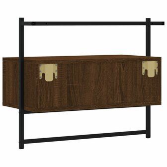Tv-meubel wandgemonteerd 60,5x30x51 cm hout bruin eikenkleur 7