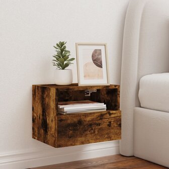 Tv-wandmeubel 40x30x30 cm bewerkt hout gerookt eikenkleurig 3