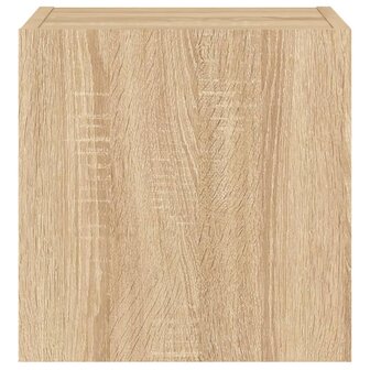 Tv-wandmeubel met LED-verlichting 30,5x35x30 cm sonoma eiken 9