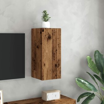 Tv-meubel 30,5x30x60 cm bewerkt hout oud houtkleurig 3
