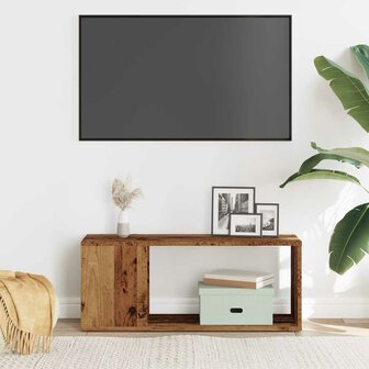 Tv-meubel 80x24x32cm bewerkt hout oud houtkleurig 4