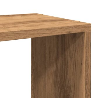 Tv-meubel 100x24x32 cm bewerkt hout artisanaal eikenkleur 7