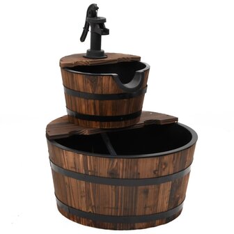 Waterfontein met pomp 44,5x44,5x58 cm massief vurenhout 2