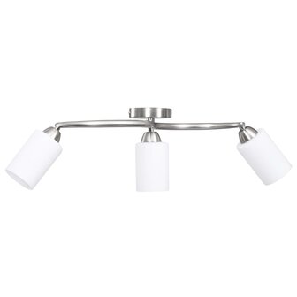 Plafondlamp met keramieke cilindervormige kappen 3xE14 wit 2