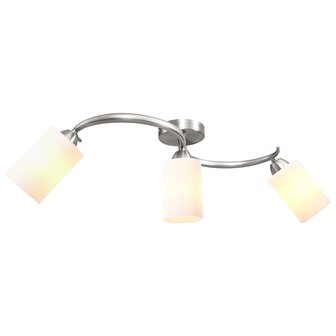 Plafondlamp met keramieke cilindervormige kappen 3xE14 wit 3