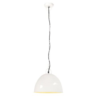 Hanglamp industrieel vintage rond 25 W E27 31 cm wit 2