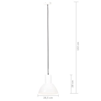 Hanglamp rond 25 W E27 28,5 cm wit 9