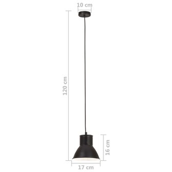 Hanglamp rond 25 W E27 17 cm zwart 9