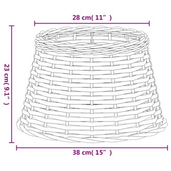 Lampenkap &Oslash;38x23 cm wicker bruin 6