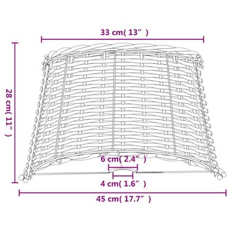 Lampenkap &Oslash;45x28 cm wicker bruin 7