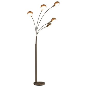Lamp staand 5xE14 200 cm zilverkleurig  1