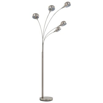 Lamp staand 5xE14 200 cm zilverkleurig  2