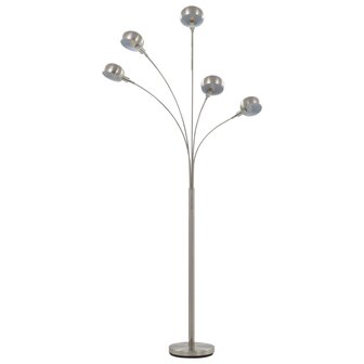 Lamp staand 5xE14 200 cm zilverkleurig  3