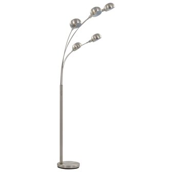 Lamp staand 5xE14 200 cm zilverkleurig  4