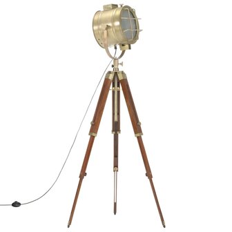Vloerlamp driepoot 165 cm massief mangohout        2