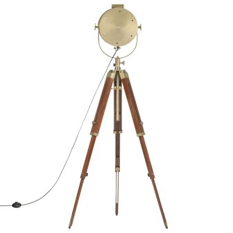 Vloerlamp driepoot 165 cm massief mangohout        6