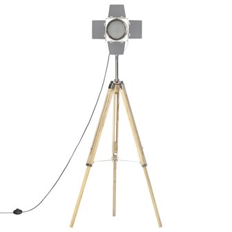 Vloerlamp driepoot 140 cm massief mangohout         6