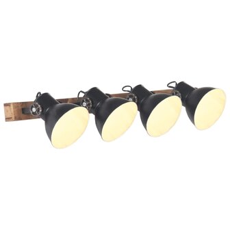 Wandlamp industrieel E27 90x25 cm zwart 1