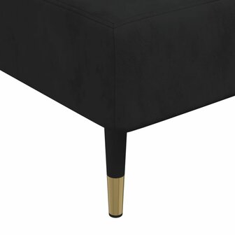 Chaise longue fluweel zwart 7