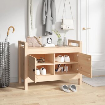 Halbankje 80x40x60 cm massief grenenhout 6