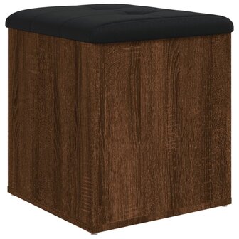 Opbergbankje 42x42x45 cm bewerkt hout bruin eikenkleur 2