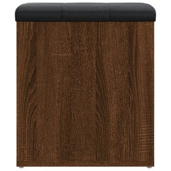 Opbergbankje 42x42x45 cm bewerkt hout bruin eikenkleur 6