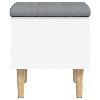 Opbergbankje 42x42x46 cm bewerkt hout wit 5