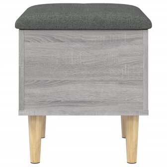 Opbergbankje 42x42x46 cm bewerkt hout grijs sonoma eikenkleurig 6