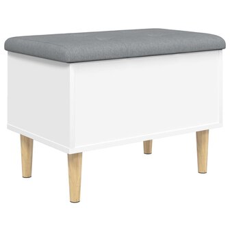 Opbergbankje 62x42x46 cm bewerkt hout wit 2