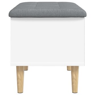 Opbergbankje 62x42x46 cm bewerkt hout wit 6