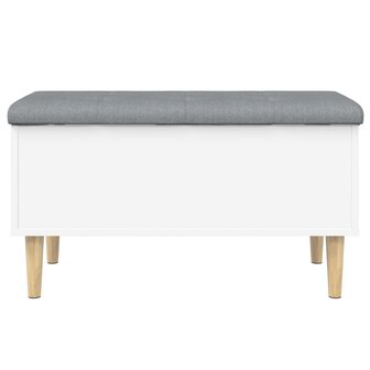 Opbergbankje 82x42x46 cm bewerkt hout wit 5