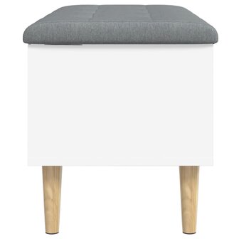 Opbergbankje 82x42x46 cm bewerkt hout wit 6