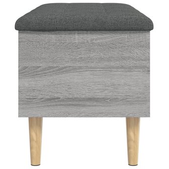 Opbergbankje 82x42x46 cm bewerkt hout grijs sonoma eikenkleurig 6