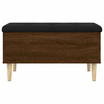 Opbergbankje 82x42x46 cm bewerkt hout bruin eikenkleur 5