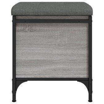 Opbergbankje 42x42x45 cm bewerkt hout grijs sonoma eikenkleurig 6