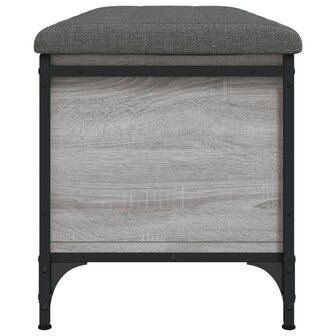 Opbergbankje 102x42x45 cm bewerkt hout grijs sonoma eikenkleur 6