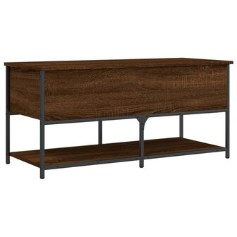 Opbergbankje 100x42,5x47 cm bewerkt hout bruin eikenkleur 2