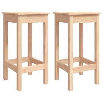 Barstoelen 2 st 40x40x78 cm massief grenenhout 2