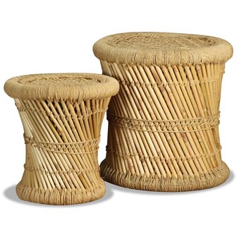Krukken 2 st bamboe en jute 1