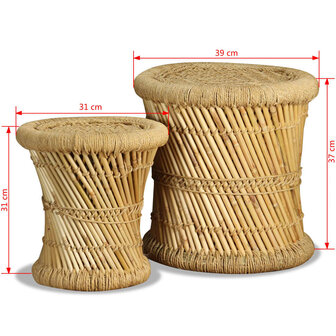 Krukken 2 st bamboe en jute 9