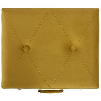 Opbergkruk 40 cm fluweel mosterdgeel  4