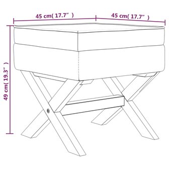 Opbergkruk 45x45x49 cm fluweel donkergrijs 7