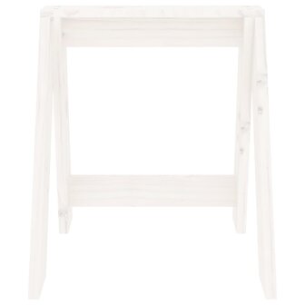 Krukken 2 st 40x40x45 cm massief grenenhout wit 6