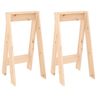 Krukken 2 st 40x40x75 cm massief grenenhout 2