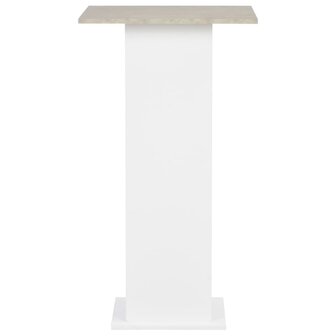Bartafel 60x60x110 cm wit en betonkleurig 3