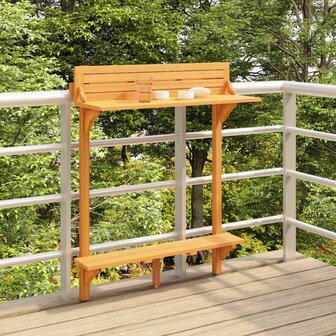 Balkonbartafel 90x37x122,5 cm massief acaciahout 1