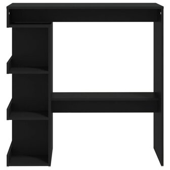 Bartafel met opbergrek 100x50x101,5 cm bewerkt hout zwart 5