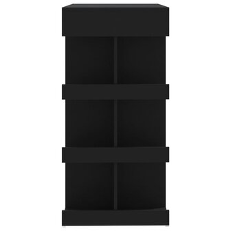 Bartafel met opbergrek 100x50x101,5 cm bewerkt hout zwart 6